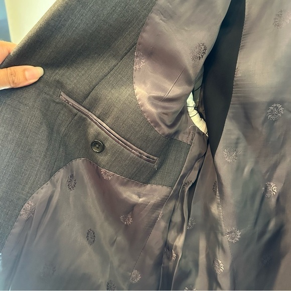 Lauren Ralph Lauren Mens Blazer Sport Coat Two Button Jacket Wool Size 44R Gray - Picture 7 of 14